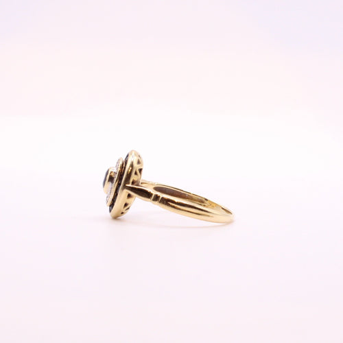 Bague Bague Or jaune Saphirs et Diamants 58 Facettes