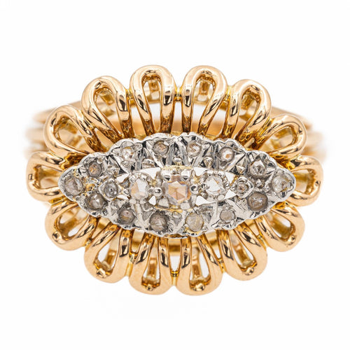 Bague 56 Bague Cocktail Or rose Diamant 58 Facettes 1850927CN