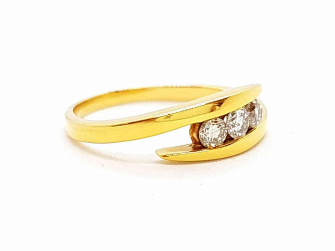 Bague 55 Bague Or jaune Diamant 58 Facettes 06318CD