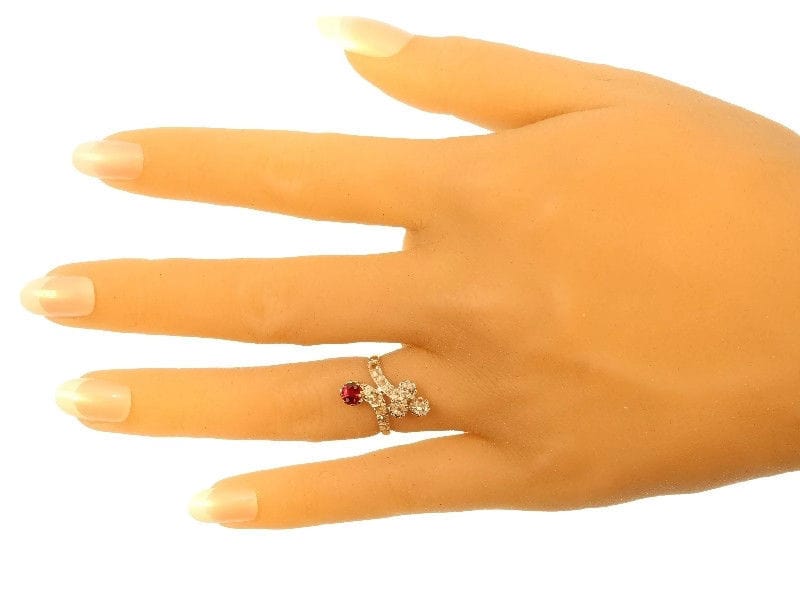 Bague 50 Bague avec diamants et rubis 58 Facettes 16077-0041