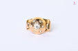 Ring 52 Star dome ring Yellow gold Diamonds 58 Facettes
