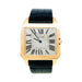 Montre Montre Cartier modèle "Santos Dumont" en or rose sur cuir. 58 Facettes 31929