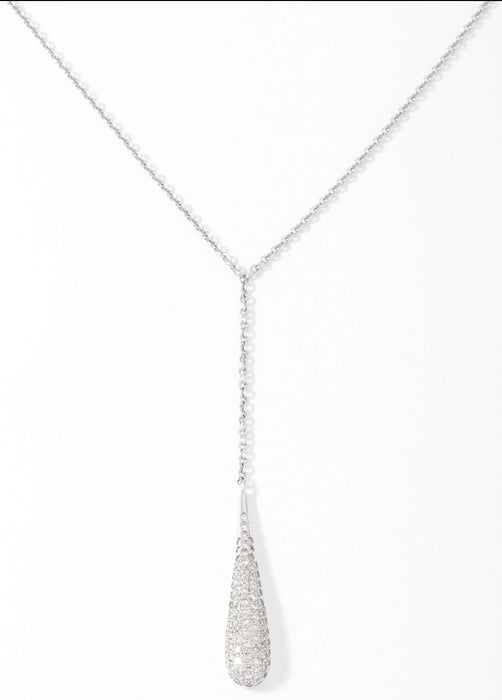 Collier Collier or gris pavés de diamant 58 Facettes 0