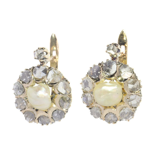 Boucles d'oreilles Boucles d'oreilles, diamants et perles naturelles 58 Facettes 20195-0130