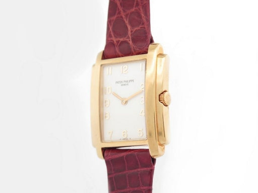 Vintage watch PATEK PHILIPPE gondolo twenty 4 29 mm quartz 18k gold watch 58 Facettes 256440