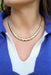 Necklace English mesh necklace Yellow gold 58 Facettes 1856139CN