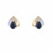 Pre-owned Yellow Gold Sapphire Stud Earrings 58 Facettes CVBO7