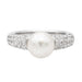 Bague 53 Bague Cocktail Or blanc Perle 58 Facettes 2686301CN