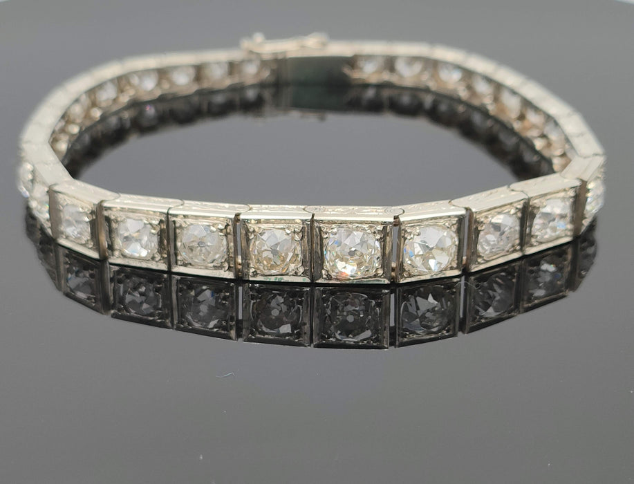 Bracelet Bracelet rivière fin XIXème diamants 58 Facettes