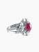 Ring 52 Ruby and Diamond Cabochon Ring 58 Facettes 14/038