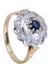Ring 53 SAPPHIRE AND DIAMOND MARGUERITE RING 58 Facettes 073041