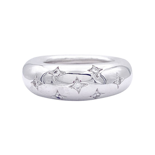 Bague 55 Bague Chaumet, "Anneau", en or blanc, diamants. 58 Facettes 32933