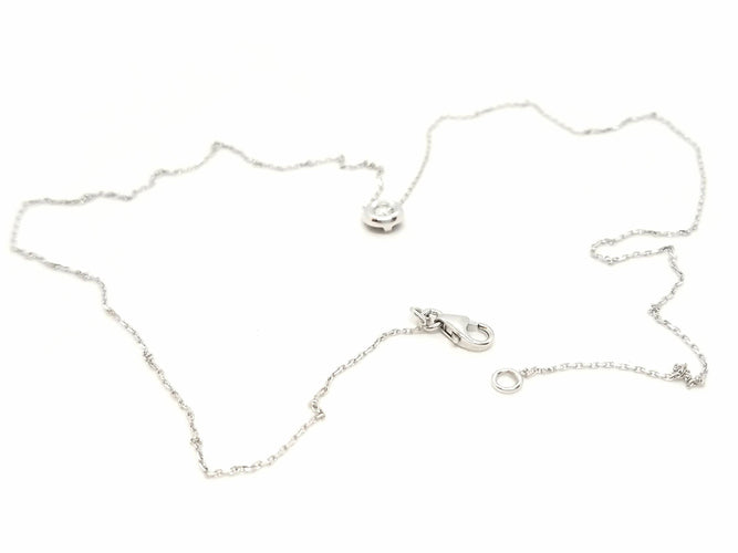 Collier Collier Or blanc Diamant 58 Facettes 578949RV