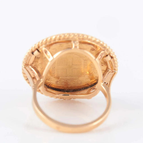 Bague Bague Porte-pièce 20 Lires 58 Facettes 0