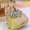Bague 57 Bague or rose diamants tank 58 Facettes 23-282