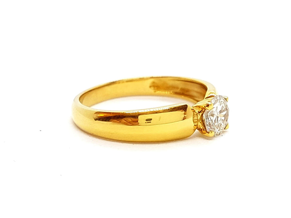 Bague 55 Bague Solitaire Or jaune Diamant 58 Facettes 06362CD