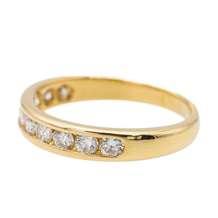 Bague 52 Bague Demi alliance Or jaune Diamant 58 Facettes 2673936CN