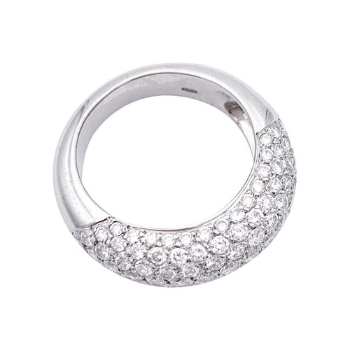 Bague 57 Bague pavage en or blanc, diamants. 58 Facettes 33136