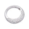 Bague 57 Bague pavage en or blanc, diamants. 58 Facettes 33136