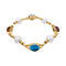 Bracelet Bracelet Bulgari en or jaune, perles, pierres de couleur. 58 Facettes 33083