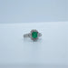 Ring Platinum, Emerald & Diamond Ring 58 Facettes BAG0124