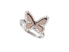 Ring 52 MESSIKA butterfly ring in 18k white gold diamonds 0.27 ct 58 Facettes 258413