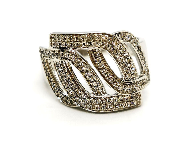 Bague 54 Bague Or blanc Diamant 58 Facettes 1292274CN