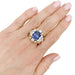 Ring 57 Vintage “Tank” sapphire, diamond, yellow gold and platinum ring. 58 Facettes 32531