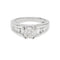Bague 52 Bague solitaire accompagné de diamants baguette. 58 Facettes 30920