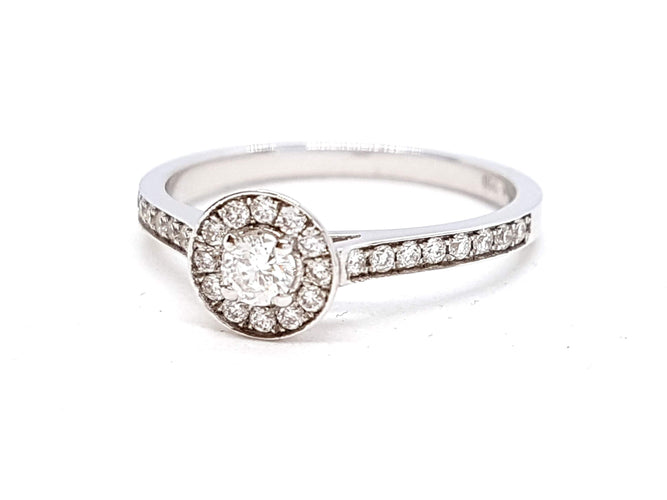 Bague 53 Bague Solitaire Or blanc Diamant 58 Facettes 578681RV