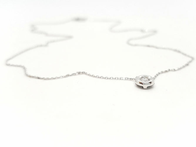 Collier Collier Or blanc Diamant 58 Facettes 578949RV