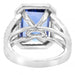 Ring 53 White gold tanzanite diamond ring 58 Facettes 31F00078