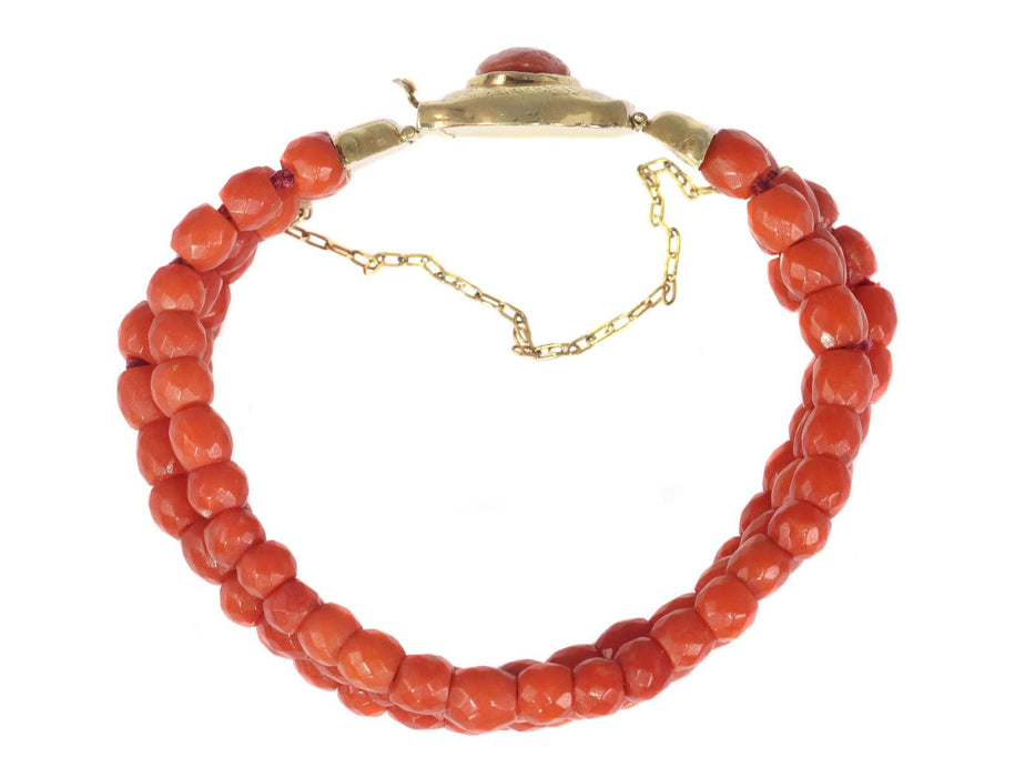 Bracelet Bracelet corail et or 58 Facettes 20336-0091