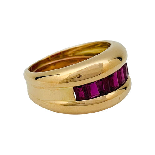 Bague 55 Bague Cartier, "Odin", or jaune, rubis calibrés. 58 Facettes 31711