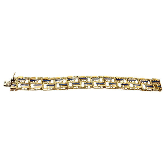 Bracelet Bracelet vintage, or jaune, émail. 58 Facettes 31987