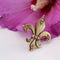 Broche Broche or jaune perles fines fleur de lys 58 Facettes 13-073