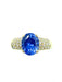 Bague Bague or jaune saphir et diamants 58 Facettes