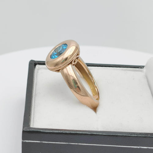 Bague 52 Bague vintage Topaze bleu suisse 58 Facettes
