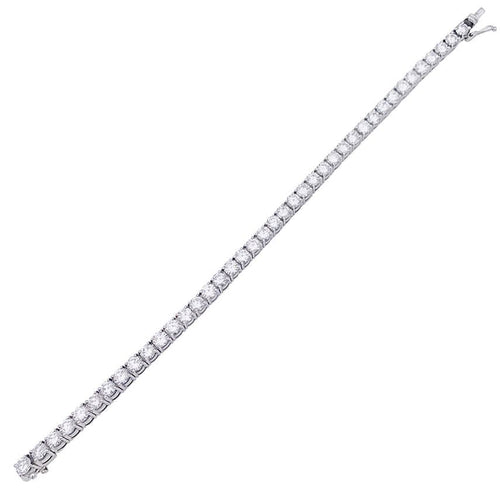 Bracelet Bracelet ligne diamants en or blanc. 58 Facettes 33128