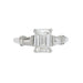 Bague 54 Bague diamant taille émeraude 1.50 cts. 58 Facettes 30785