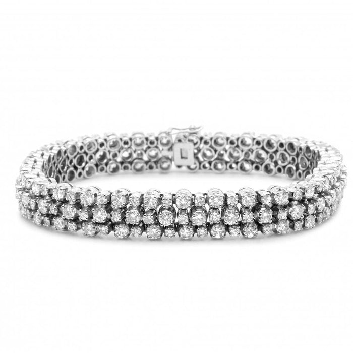 Bracelet Bracelet or gris diamants 58 Facettes 62100109