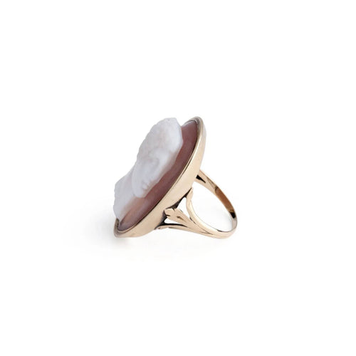 Bague 52 Bague Or jaune camée agate 58 Facettes 1