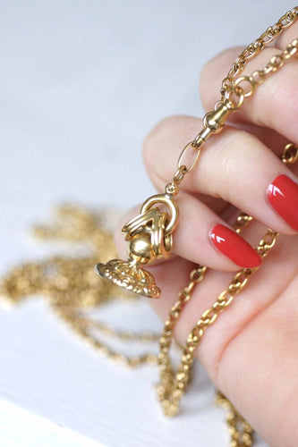 Pendentif Pendentif ancien sceau cachet victorien en or jaune 58 Facettes