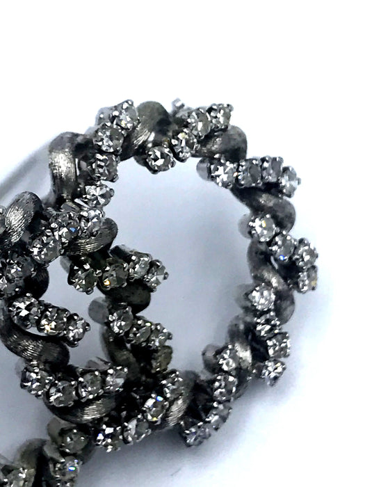 Broche Broche double cercle avec diamants 58 Facettes