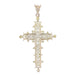 Pendentif Croix ajourée en or jaune 58 Facettes 17-011C