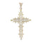 Pendentif Croix ajourée en or jaune 58 Facettes 17-011C