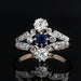 Ring 54 Old sapphire diamond ring Belle époque 58 Facettes 21-846