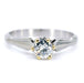 50.5 Diamond Ring, 18 carat, platinum ring 58 Facettes A9DFAC1A3D194C4C916D6E345A9F07E5