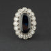 Ring Marguerite Ring Platinum, Sapphire & Diamonds 58 Facettes