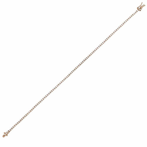 Bracelet Bracelet ligne diamants et or rose. 58 Facettes 30802